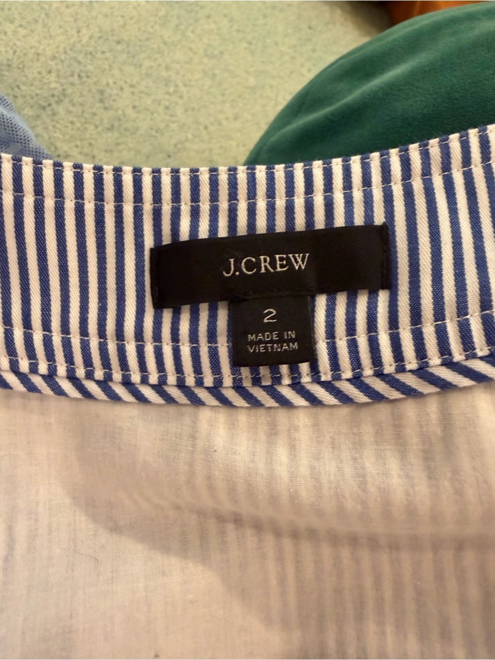 J. Crew Pleated V-neck dress in stripe - Picture 5 of 6